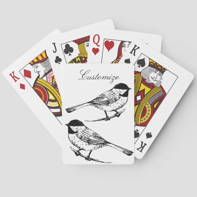 Black-capped Chickadee Thunder_Cove Playing Cards (Back)