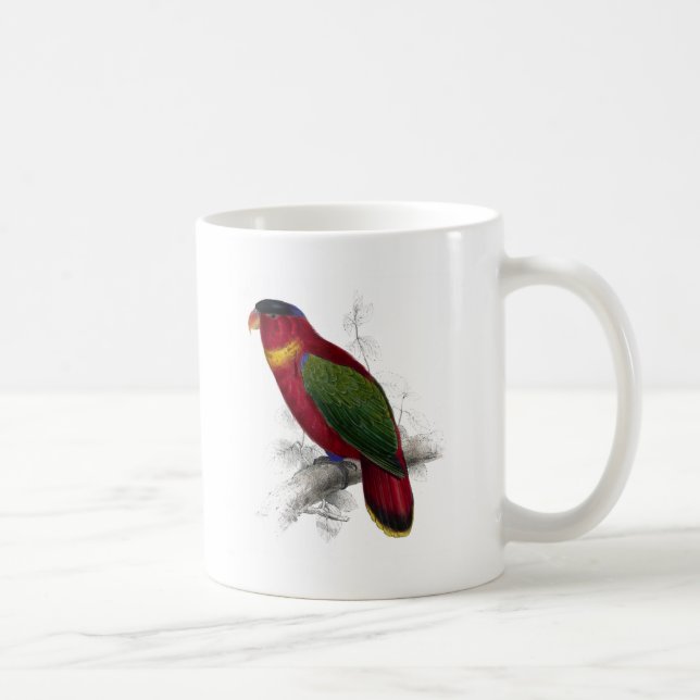 Black-Capped Lory by Edward Lear Coffee Mug (Right)