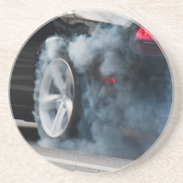 Black car burnout coaster (Front)