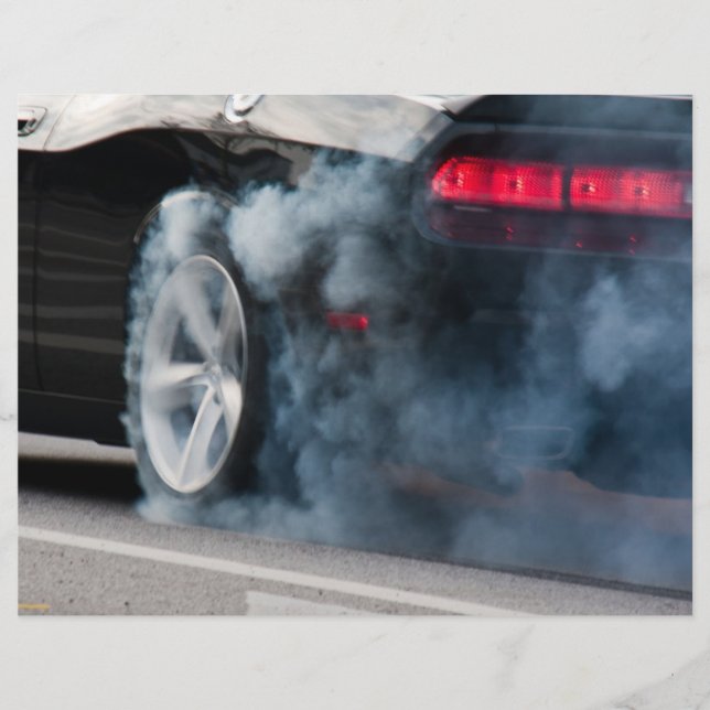 Black car burnout flyer (Front)