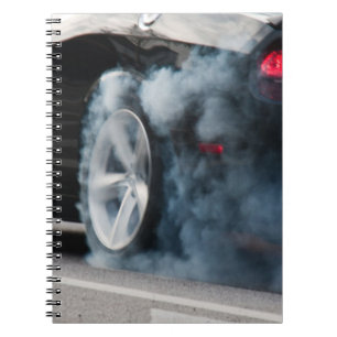 Black car burnout notebook