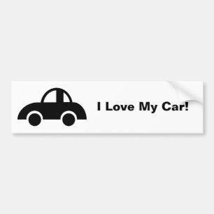 Black Car, I Love My Car! Bumper Sticker