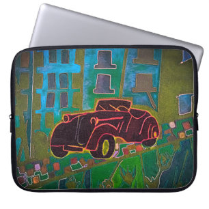 Black car laptop sleeve