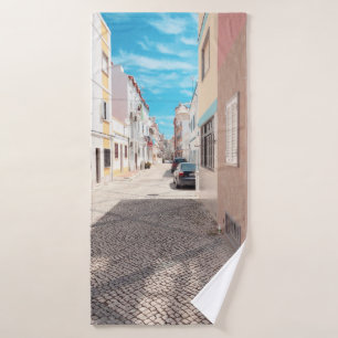 BLACK CAR PARKED OUTDOOR BATH TOWEL