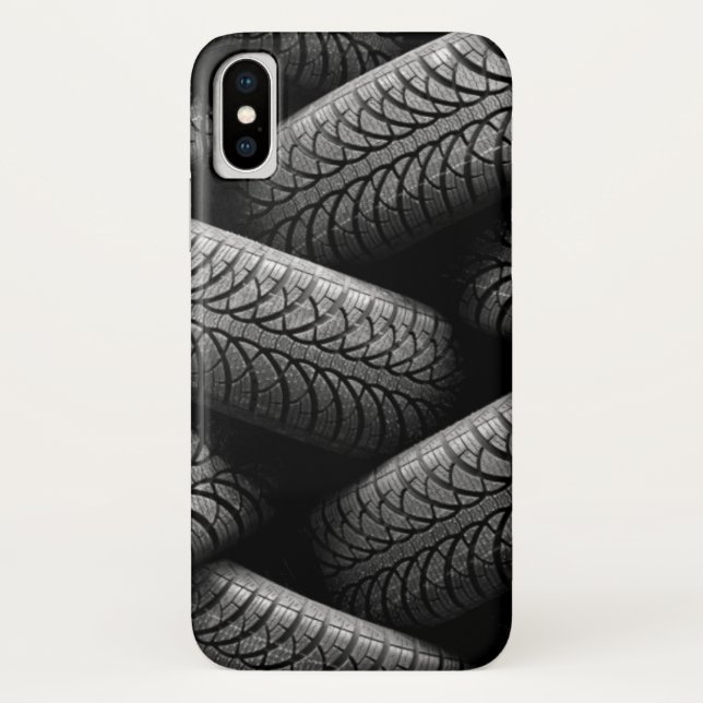 Black Car Tires Case-Mate iPhone Case (Back)
