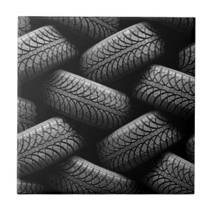 Black Car Tires Ceramic Tile