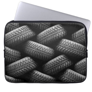 Black Car Tires Laptop Sleeve
