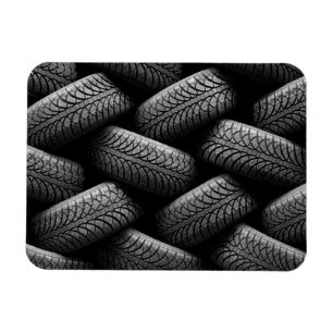Black Car Tires Magnet