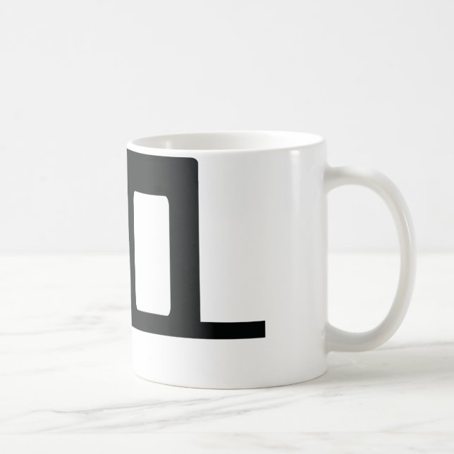 black caravan icon coffee mug (Right)