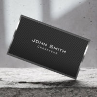 Black Carbon Fibre Chauffeur Business Card