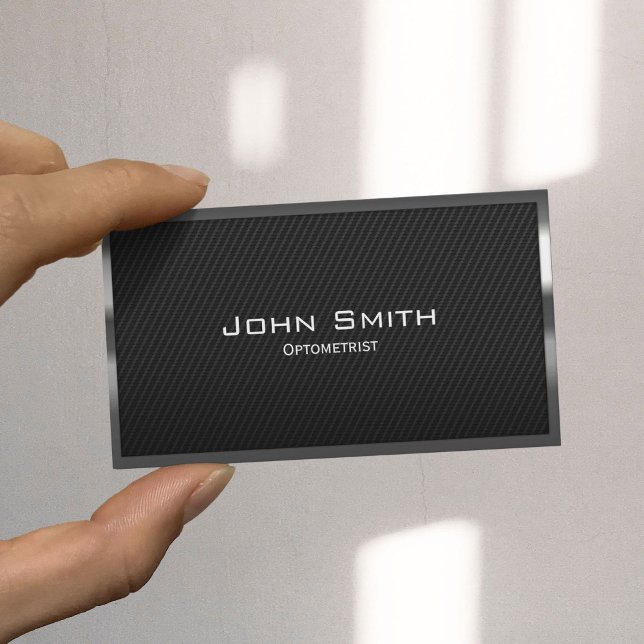 Black Carbon Fibre Optometrist Business Card (Creator Uploaded)