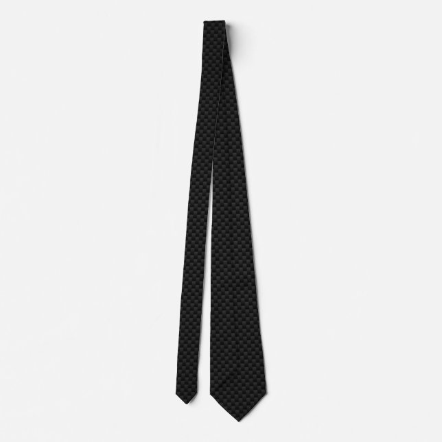 Black Carbon Fibre Print Tie (Back)