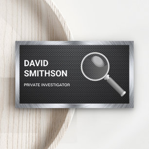 Black Carbon Fibre Private Detective Investigator Business Card