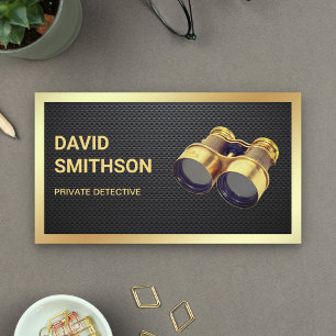 Black Carbon Fibre Private Investigator Detective Business Card