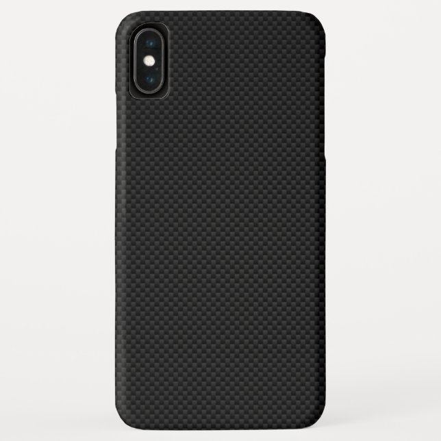 Black Carbon Fibre Style Print Decor Case-Mate iPhone Case (Back)