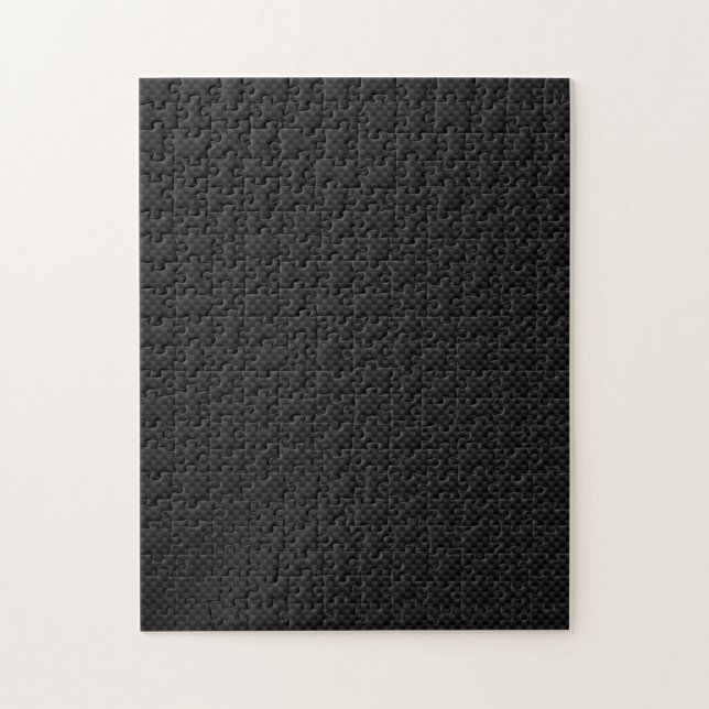 Black Carbon Fibre Style Print Jigsaw Puzzle (Vertical)