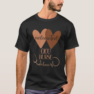 Black Cardiac Intensive Care Unit Nurse Appreciati T-Shirt