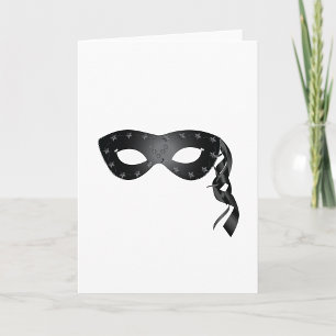 Black Carnival Mask Greeting Cards