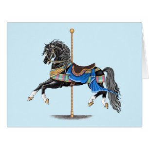 Black Carousel Horse
