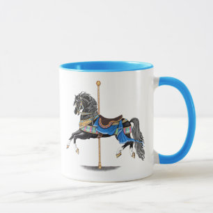 Black Carousel Horse Mug