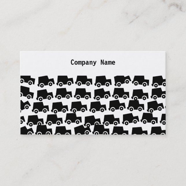 Black Cars, Company Name Business Card (Front)