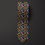 Black Cartoon Cats Montage Tie<br><div class="desc">A montage of cute cartoon cats on a black background. This neck tie is the perfect casual design for the cat dad or enthusiast in your life. Be sure to check out our matching socks featuring the same cat montage design.</div>