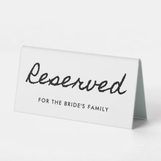 Black Casual Calligraphy Reserved