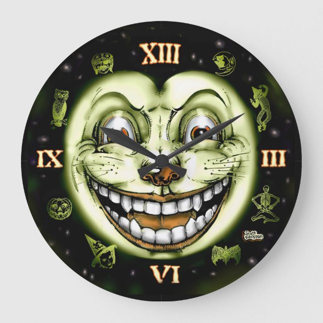 Black Cat 13 Clock Halloween (Front)