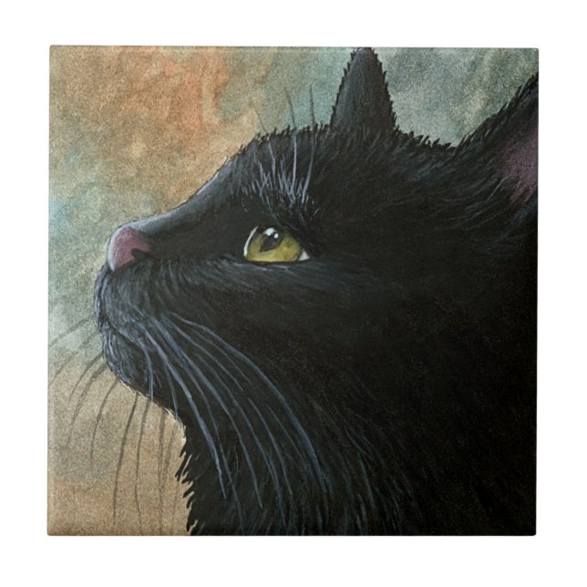 Black Cat 545  Ceramic Tile (Front)