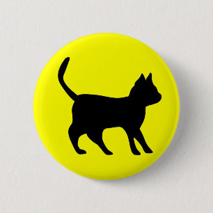 Black Cat 6 Cm Round Badge