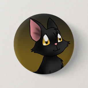 Black Cat 6 Cm Round Badge