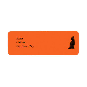Black Cat Address Labels Template