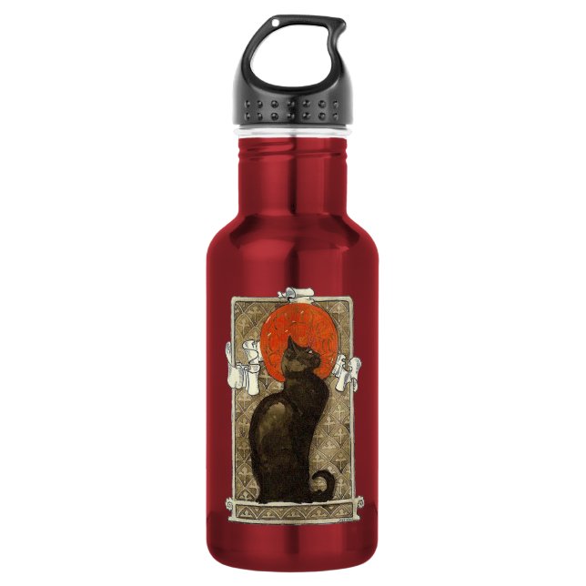 Black Cat, Alexandre Steinlen 532 Ml Water Bottle (Front)