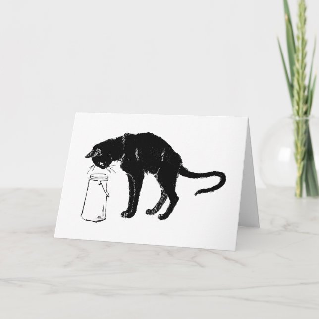 Black Cat, Alexandre Steinlen Card (Front)