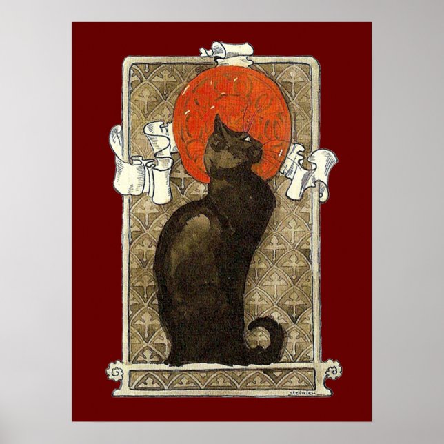 Black Cat, Alexandre Steinlen Poster (Front)