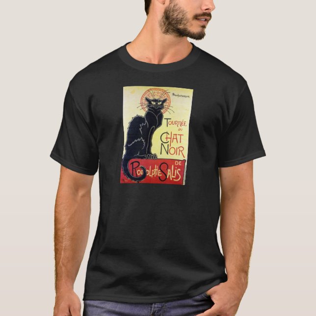 Black Cat, Alexandre Steinlen T-Shirt (Front)