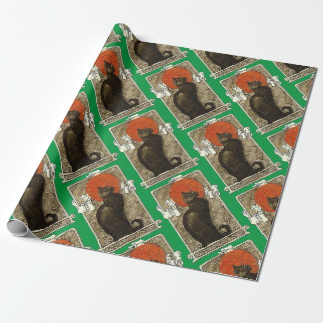 Black Cat, Alexandre Steinlen Wrapping Paper (Unrolled)