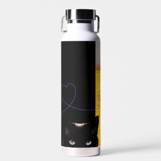 Black Cat and Beer Lovers Water Bottle
