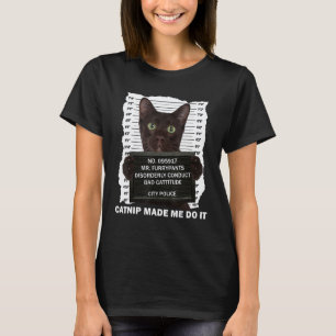 Black Cat and Catnip Funny For Cat Dad, Cat Mum, C T-Shirt