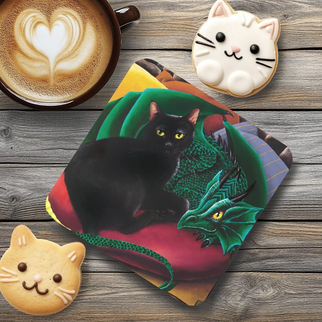  Black Cat and Dragon Coaster (Creator Uploaded)