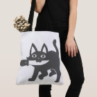 Black Cat And Knife - Choose background colour