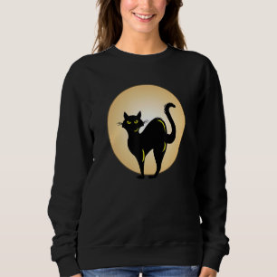 Black Cat And Moon Awesome Cat Lovers Cat Mum Cat Sweatshirt