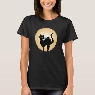 Black Cat And Moon Awesome Cat Lovers Cat Mum Cat T-Shirt