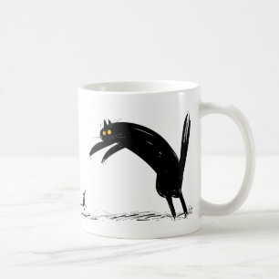 Black cat and mouse in The Dance Coffee Mug