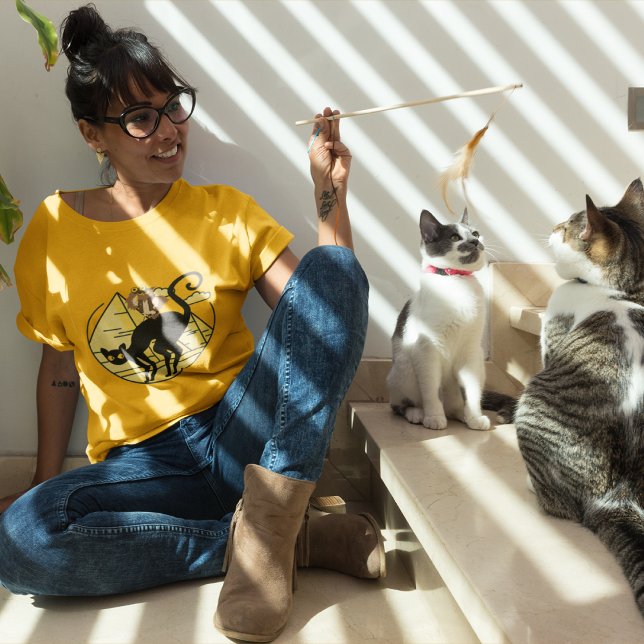 Black Cat and Owl Adventure in Egypt Unisex T-Shirt (Creator Uploaded)