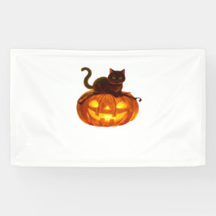 Black Cat and Pumpkin – Spooky Halloween Magic Cla Banner