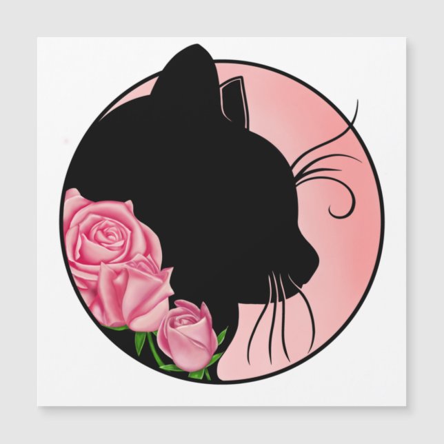 Black cat and roses (Front)