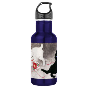 Black cat and White cat, Takahashi Shotei 532 Ml Water Bottle