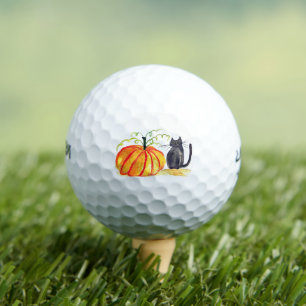 Black Cat animal Kitty Kitten Pet Halloween Golf Balls