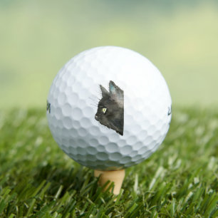 Black Cat Animal Lover Kitty Kitten Pet Golf Balls